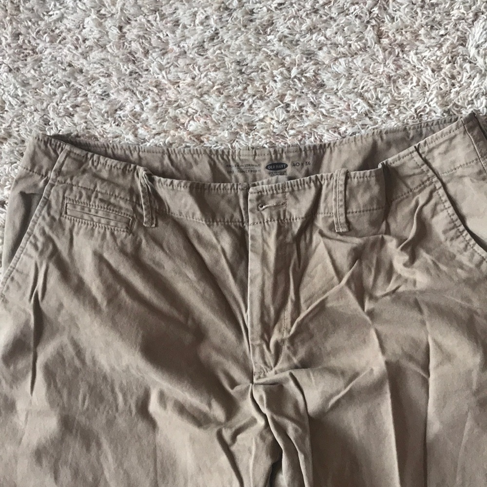 Old Navy chinos 40x36 light brown/dark tan